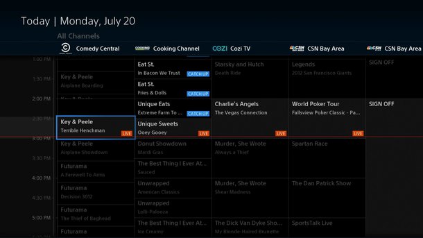 PlayStation Vue UI